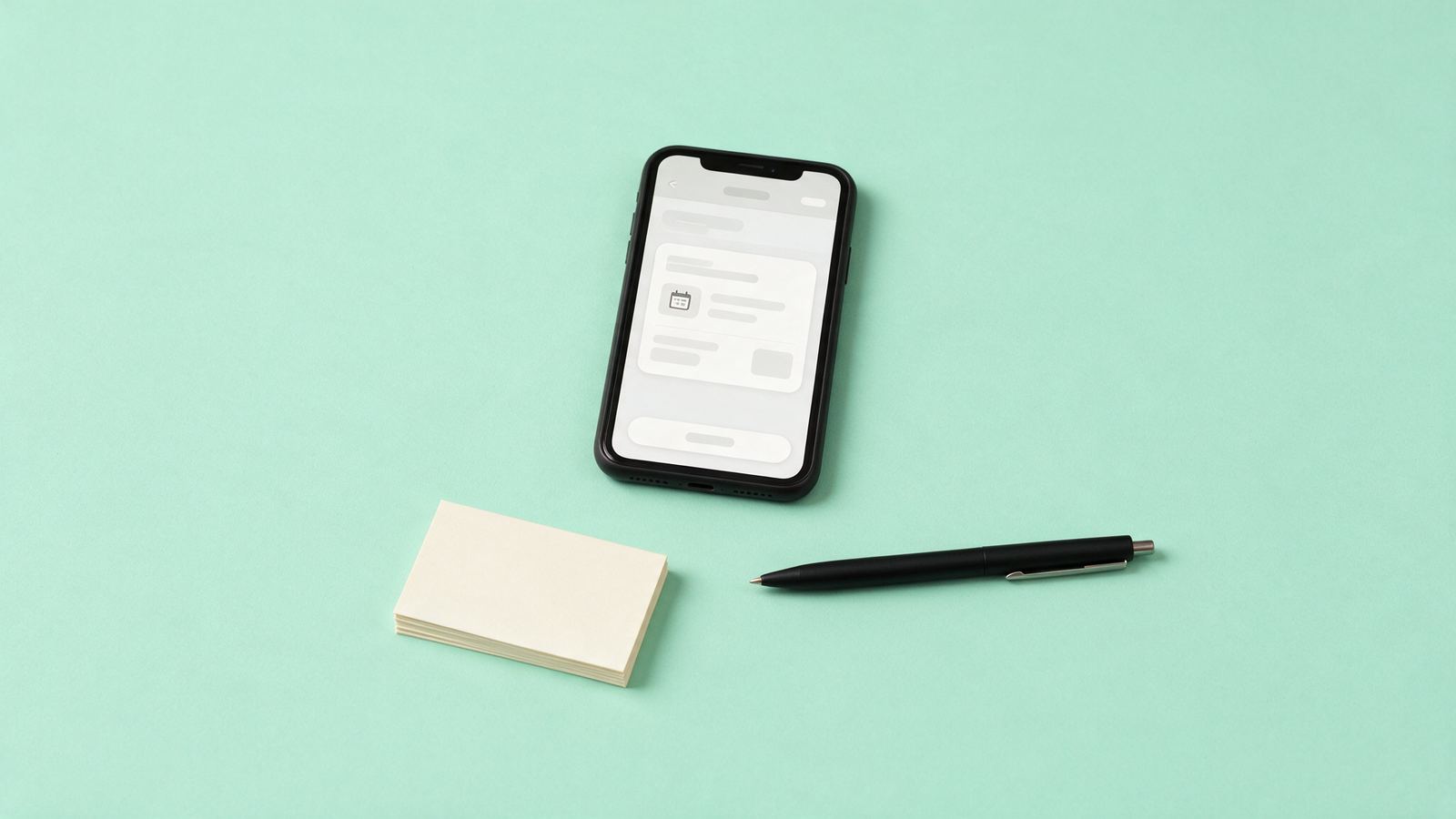 Kore booking app on a phone